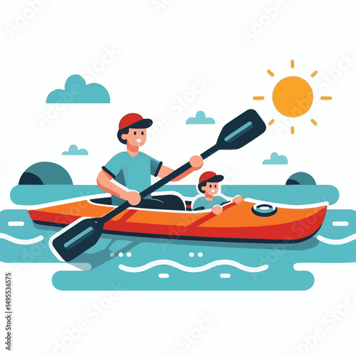 nature, summer, kayak, water, vacation, travel, boat, lake, sport, paddle, holiday, kayaking, activity, outdoor, landscape, active, leisure, canoe, lifestyle, adventure, tourism, recreation, sea, spor