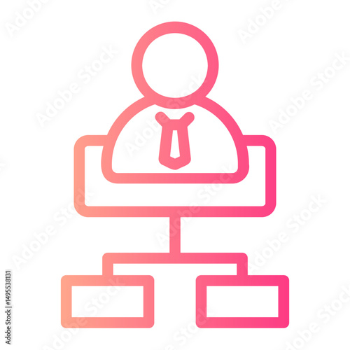 hierarchical structure gradient icon