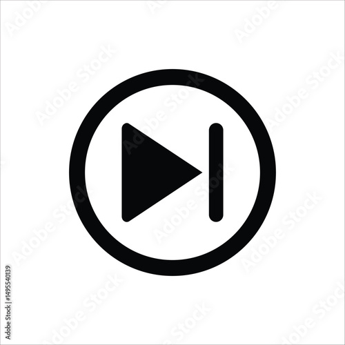 Forward button icon. Double arrow glyph icon. Navigation pointer, indicator. Vector illustration isolated on white background.	