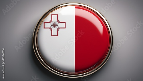 Runder Button mit Flagge von Malta auf neutralem Hintergrund Free Download Runder Button mit Flagge von Malta auf neutralem Hintergrund - GFXLoad