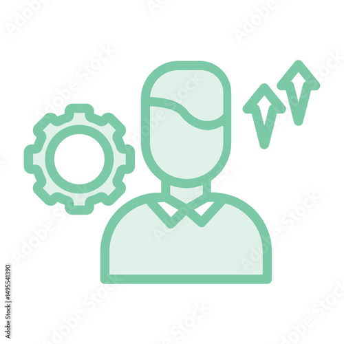 Professional Development duotone line icon, vector, pixel perfect, illustrator file 
