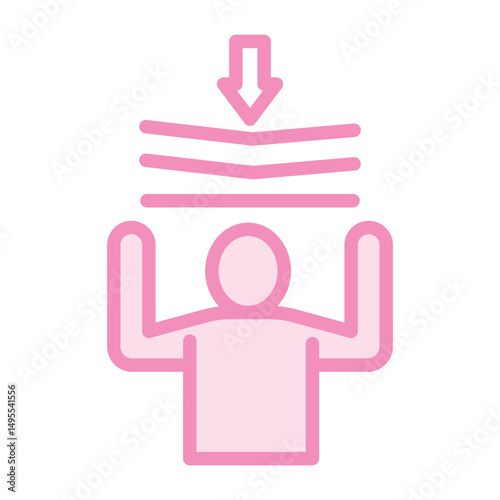 Resilience duotone line icon, vector, pixel perfect, illustrator file 
