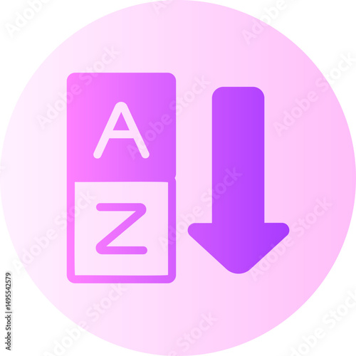 alphabet gradient icon