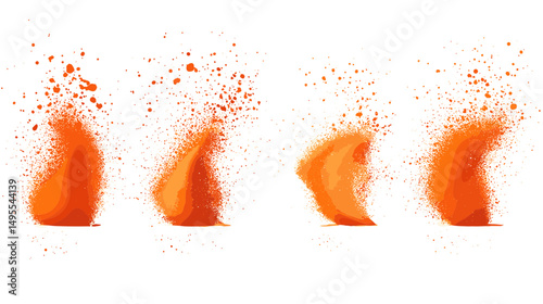 Dynamic Flames Erupting with Vibrant Orange Colors and Energy in an Abstract Digital Setting