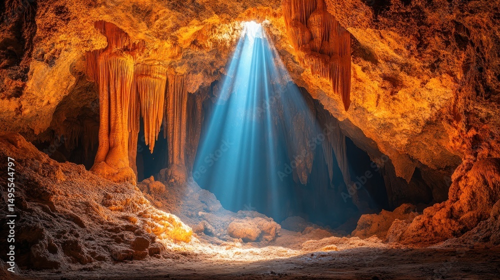 Fototapeta premium Cave Sunlight Radiating