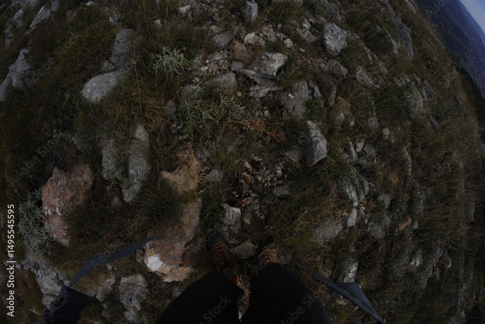 Obraz premium Hiking near coast Bar in montenegro autumn