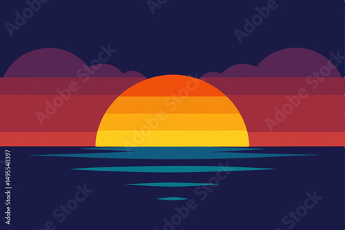 sunset over the sea