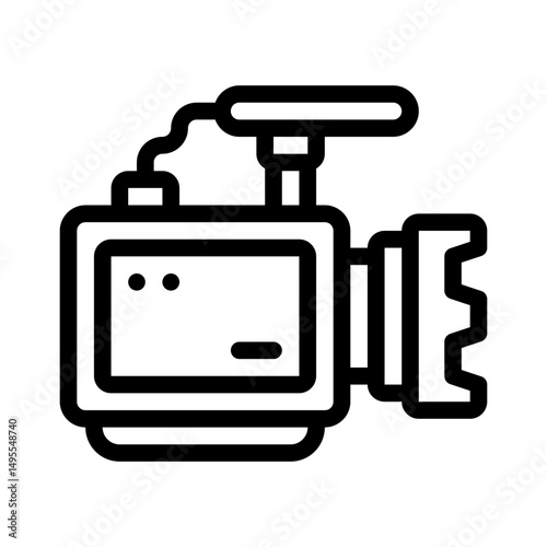 video camera line icon
