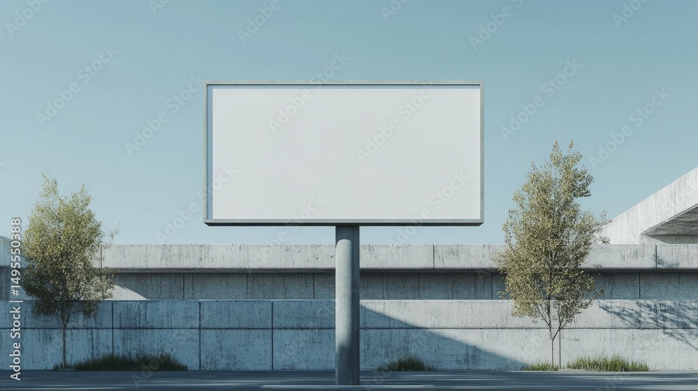 Fototapeta premium Outdoor Sign Billboard Mockup with Realistic Appearance