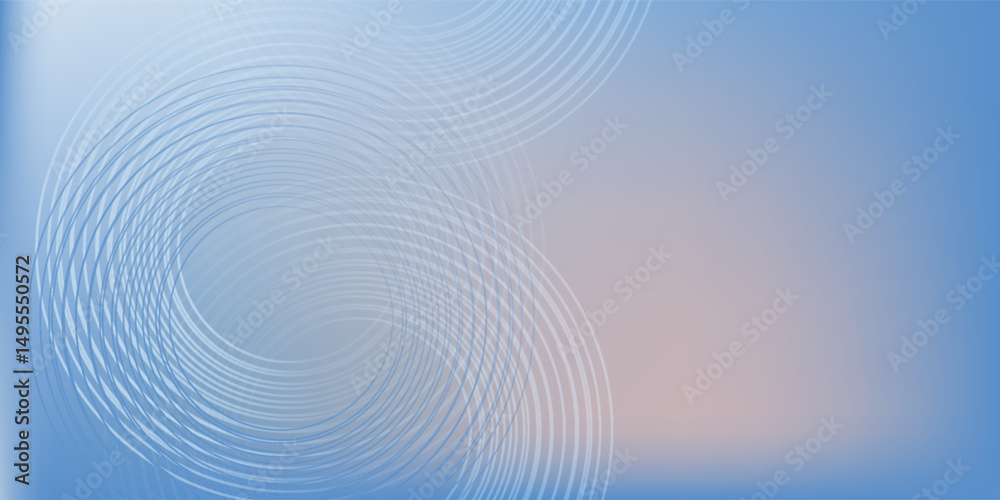 Obraz premium Abstract blue modern background with circle elements. Digital technology concept.