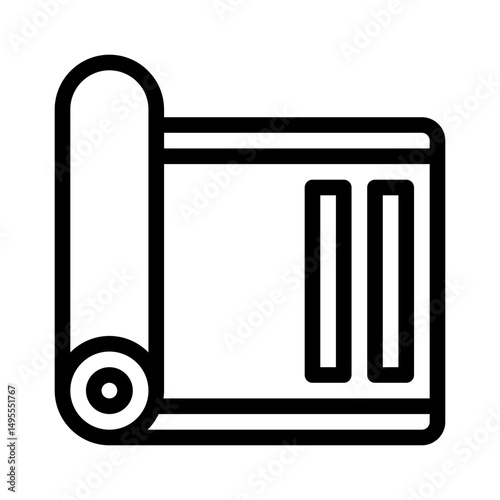 yoga mat line icon