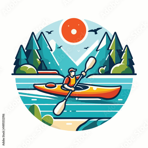 nature, summer, kayak, water, vacation, travel, boat, lake, sport, paddle, holiday, kayaking, activity, outdoor, landscape, active, leisure, canoe, lifestyle, adventure, tourism, recreation, sea, spor