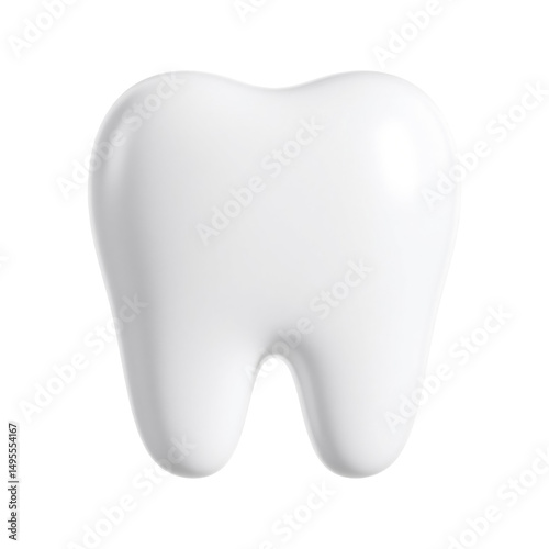tooth on white background