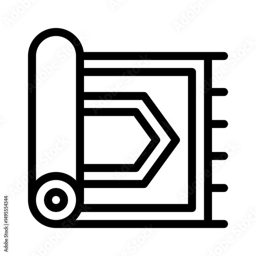 prayer mat line icon