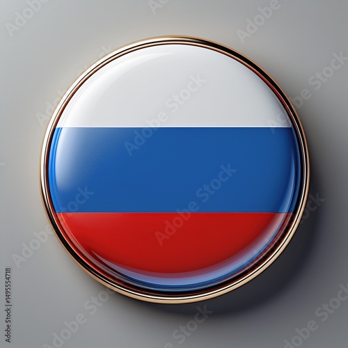 Free Download Runder Button mit russischer Flagge auf neutralem Hintergrund - GFXLoad