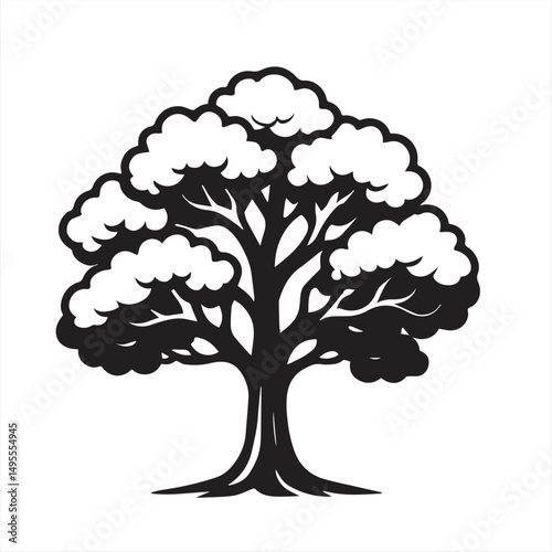 vector illustration of a tree isolated