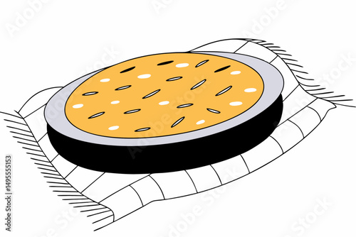 Golden Brown Flatbread Image: Showcasing the Crisp Crust and Soft Center