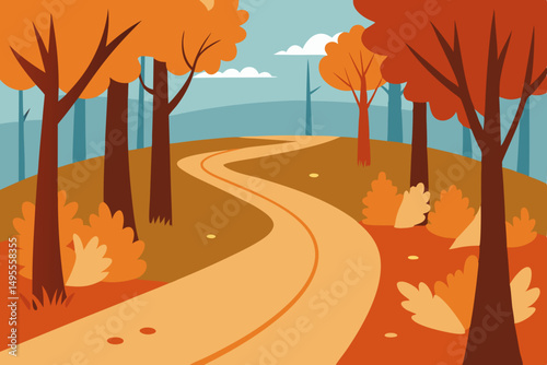 autumn landscape with trees