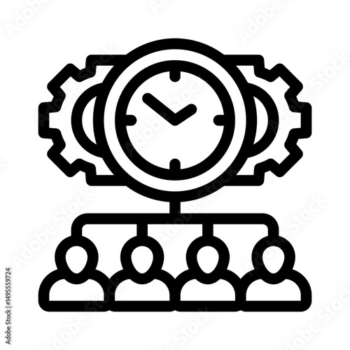 clock line icon