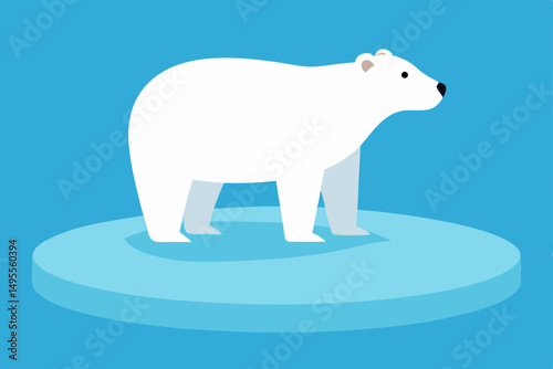 polar bear on ice