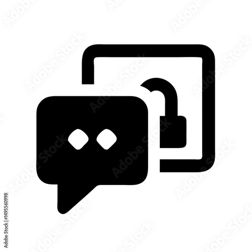 This image, showing a speech bubble with an unlocked padlock, is ideal for websites or blogs about secure messaging, private communication, or unlocking dialogue features.


