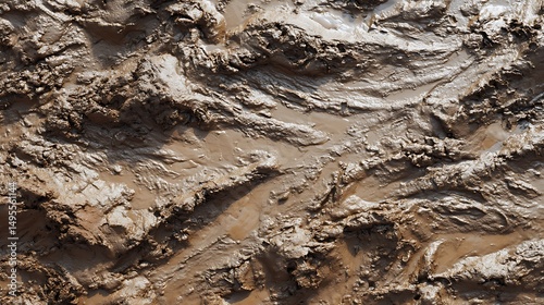 Wet Mud Texture : Suitable for Be Used as Background and Content in Any Project (Print, Graphic Design, Blog Posts, Social Media Posts or Website Related to Environment Theme)