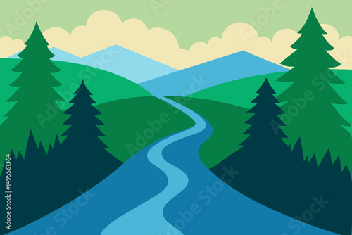 winter forest landscape