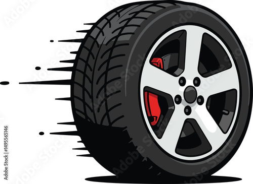 Fast Car Tire  Wheel Design