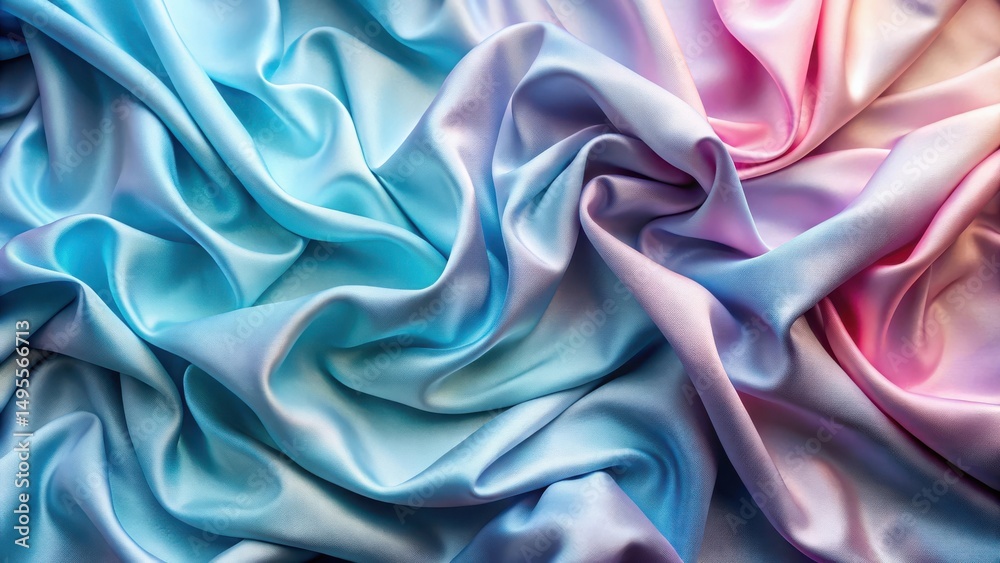 Obraz premium Dreamlike Pastel Drapery Soft, Flowing Fabric with a Gradient of Soothing Hues