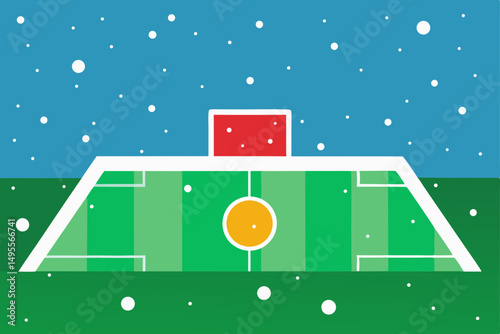 football field with ball