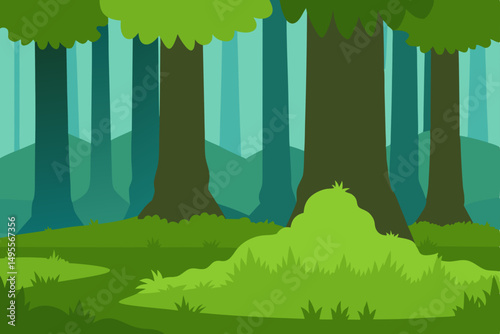 landscape with trees