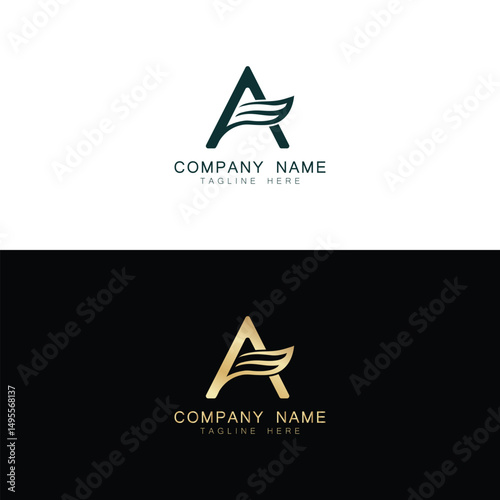 ap or pa and a or p Letter Initial Logo Design Template Vector Illustration