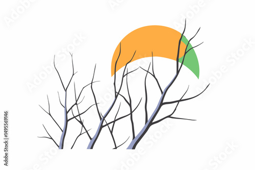 High-resolution image of a bare tree with intricately twisted branches showcasing detailed artistry