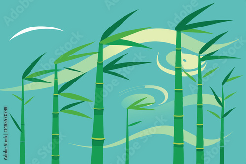 bamboo in the sky