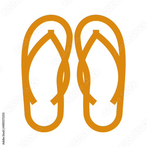 Flip Flops Icon Illustration