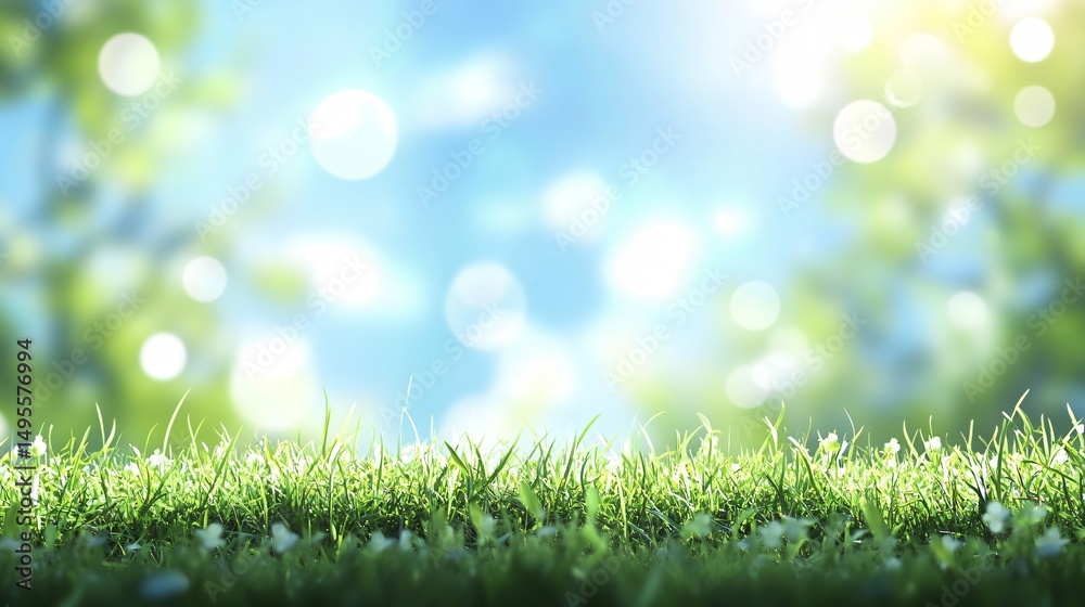 Fototapeta premium Serenely Blurred Spring Nature Background Tranquil Image with Soft Focus Elements