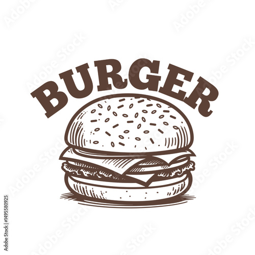 fast food hamburger illustration