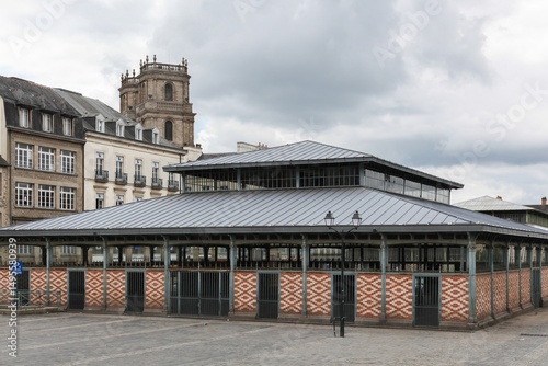 Covered market hall Martenot in Rennes, France