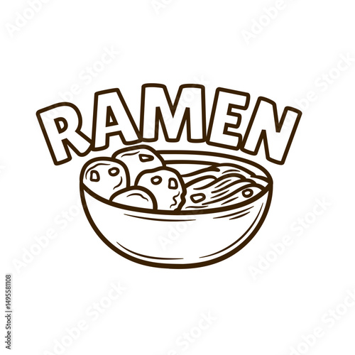 vector illustration of a ramen
