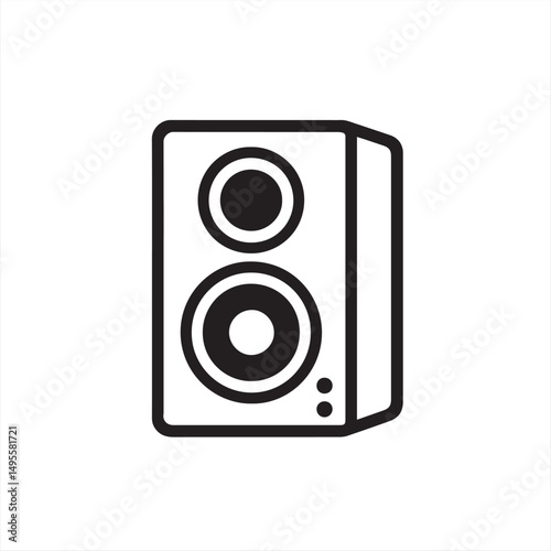 speakers isolated on white background