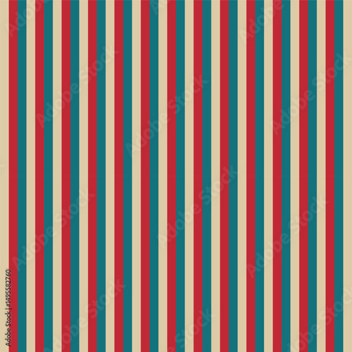 Circus Retro Geometric Seamless Pattern.