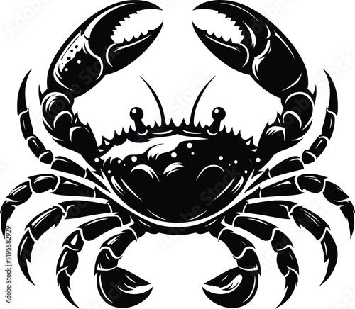  Crab Silhouette Vector Illustration