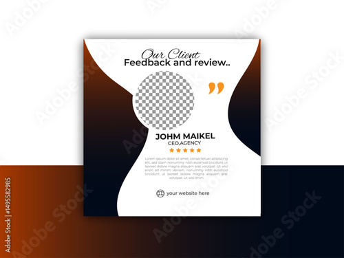 Client feedback testimonial design template
