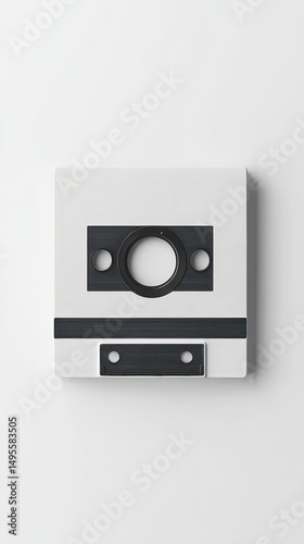 Vintage Audio Cassette on a White Background