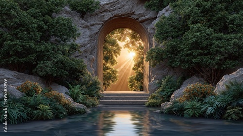 Glowing doorway  doorway symbolism with surreal glowing doorway symbolism in ambient space for emotional visual storytelling.
