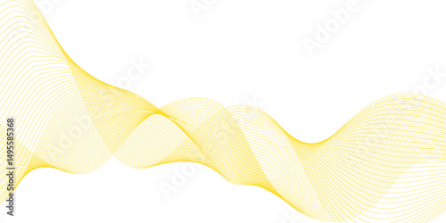 Abstract wave background with yellow line color element. Dynamic wave pattern. Modern flowing wavy lines. Suit for banner, poster, cover, brochure, flyer, website 