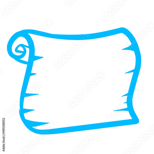 Glowing parchment icon on black, creating an evocative silhouette effect