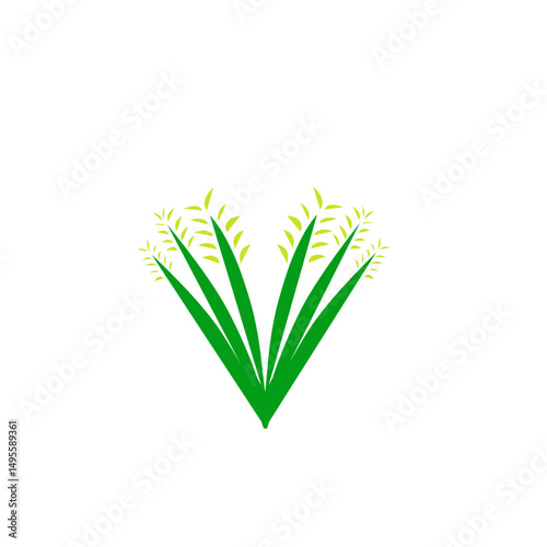 Stylized plant vector illustration evoking growth and natural simplicity