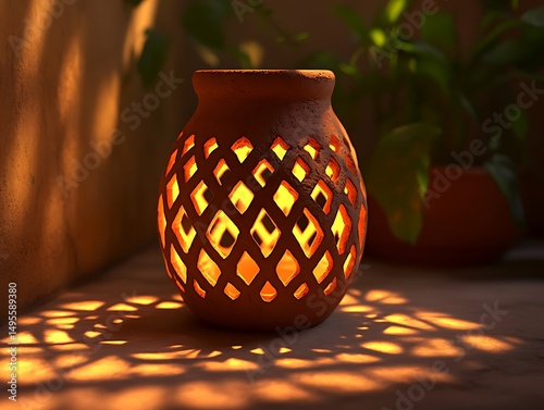 orange vase on a black background