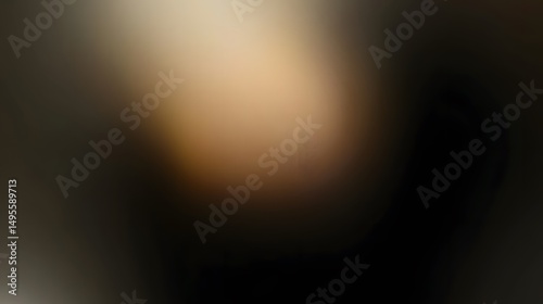 Blurry, out-of-focus image featuring a gradient of dark and light brown and beige tones transitioning into a dark background. The colors are soft and blended together.